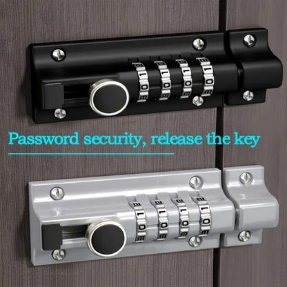 Combination Bolt Lock 4-Digit Zinc Alloy Sliding Security Lock for Entryways, Bedrooms and Living Spaces