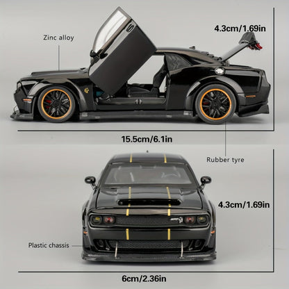 1:32 Scale Dodge Hellcat Die-Cast Metal Car Model with Openable Doors & Display Base, Collector Diecast Vehicle