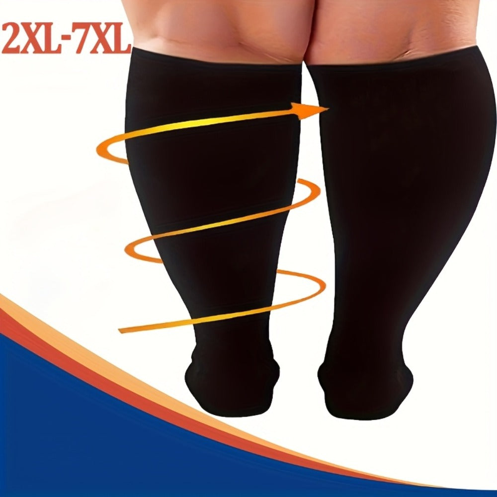 Plus Size Compression Socks 2 Pairs High Elasticity Sports Fitness Oversized Socks for Men for Entryways, Bedrooms and Living Spaces
