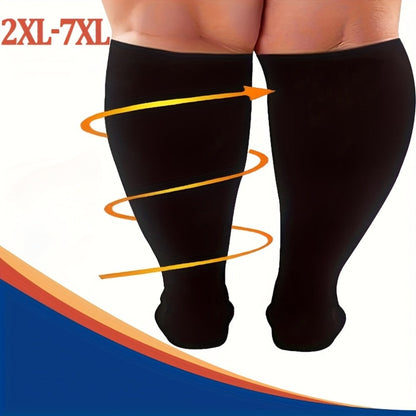 Plus Size Compression Socks 2 Pairs High Elasticity Sports Fitness Oversized Socks for Men for Entryways, Bedrooms and Living Spaces