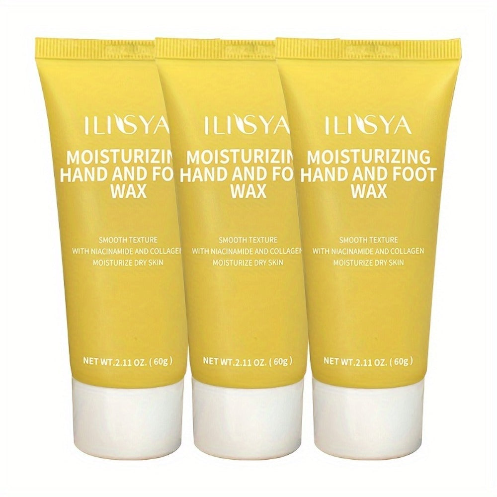 Foot Wax Moisturizing 3 Pack Niacinamide Deep Hydrating Foot Cream Mask Softening Cracked Heel Treatment – Vitamin B3 Dry Foot Skin Repair