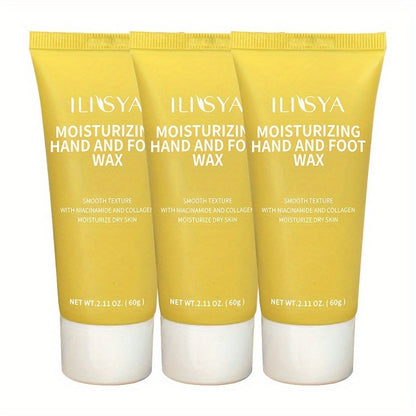 Foot Wax Moisturizing 3 Pack Niacinamide Deep Hydrating Foot Cream Mask Softening Cracked Heel Treatment – Vitamin B3 Dry Foot Skin Repair
