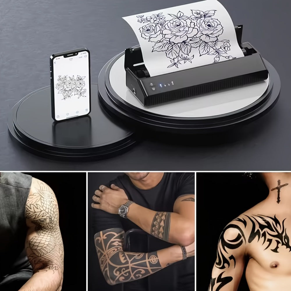 Tattoo Practice Skin Double-Sided Silicone Fake Skin – A4 Tattoo Transfer Paper Kit, Thermal Stencil Paper for Beginners & Artists