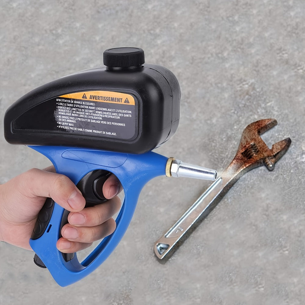 Sandblaster Gun for Air Compressor Pneumatic Abrasive Blasting, 90 PSI Max, 500ml Tank, Small Nozzle