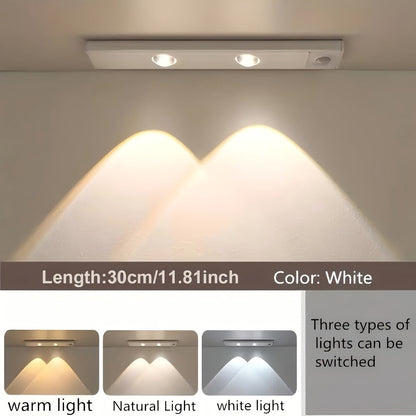 Motion Sensor Cabinet LED Strip Light USB Rechargeable 1400mAh - 3 Color Dimmable Wireless for Home Cooking, Dining and Outdoor Meals