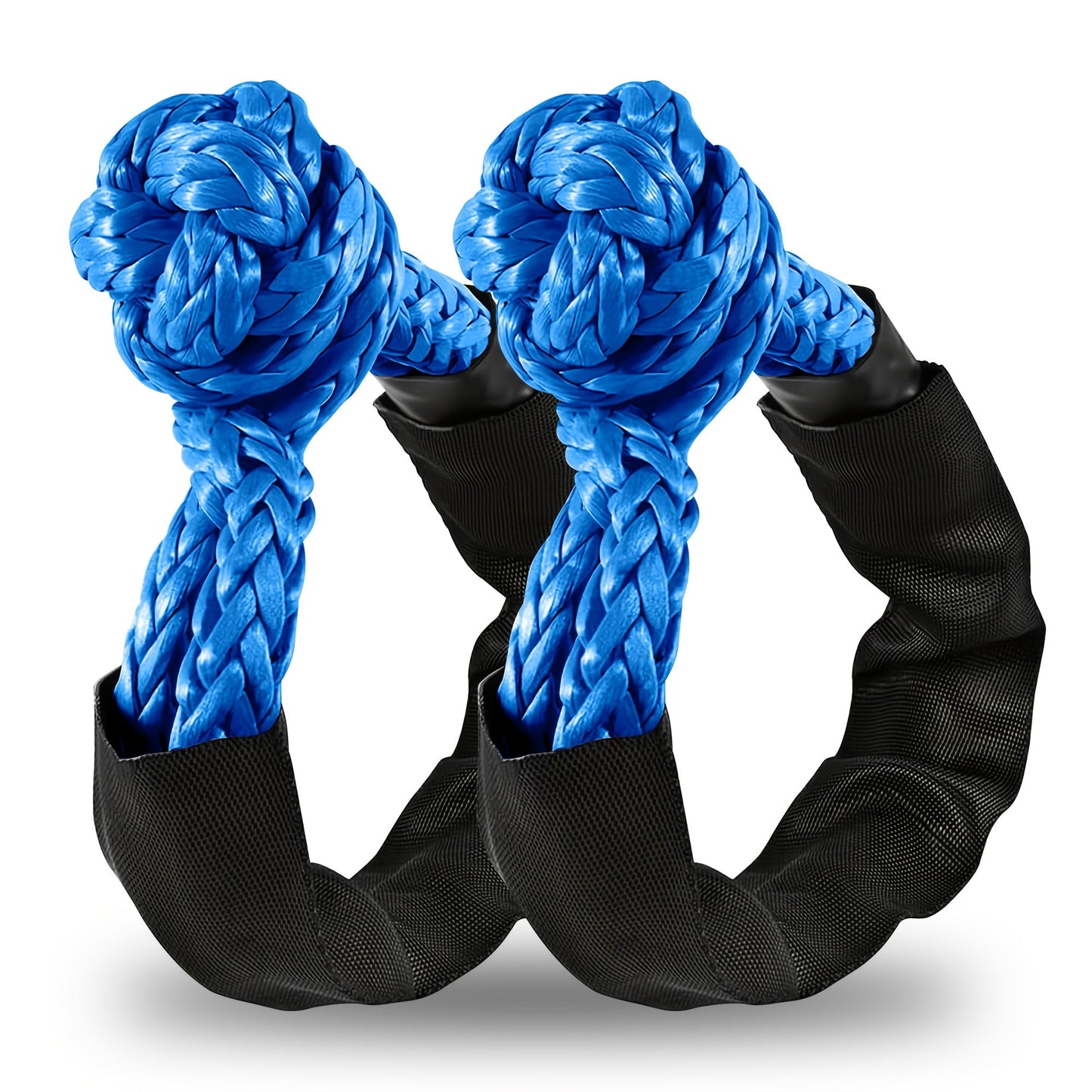 Soft Shackle 41, 000 lb Breaking Strength Synthetic UHMWPE Recovery Rope with Protective Sleeve – Heavy Duty Tow Shackle for Off-Road Truck