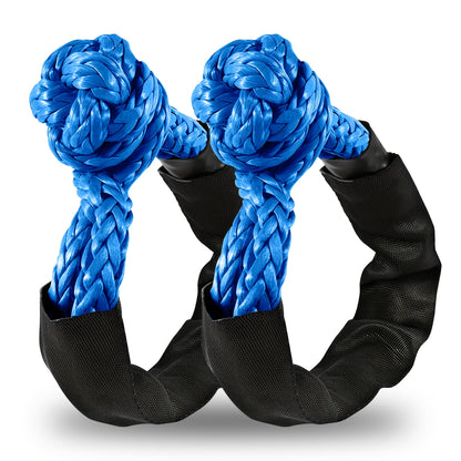Soft Shackle 41, 000 lb Breaking Strength Synthetic UHMWPE Recovery Rope with Protective Sleeve – Heavy Duty Tow Shackle for Off-Road Truck