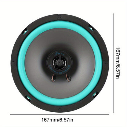 6.5 Inch Car Speakers 160W HiFi Coaxial Full Range – Universal Automotive Audio Stereo Speaker, Single or Pair