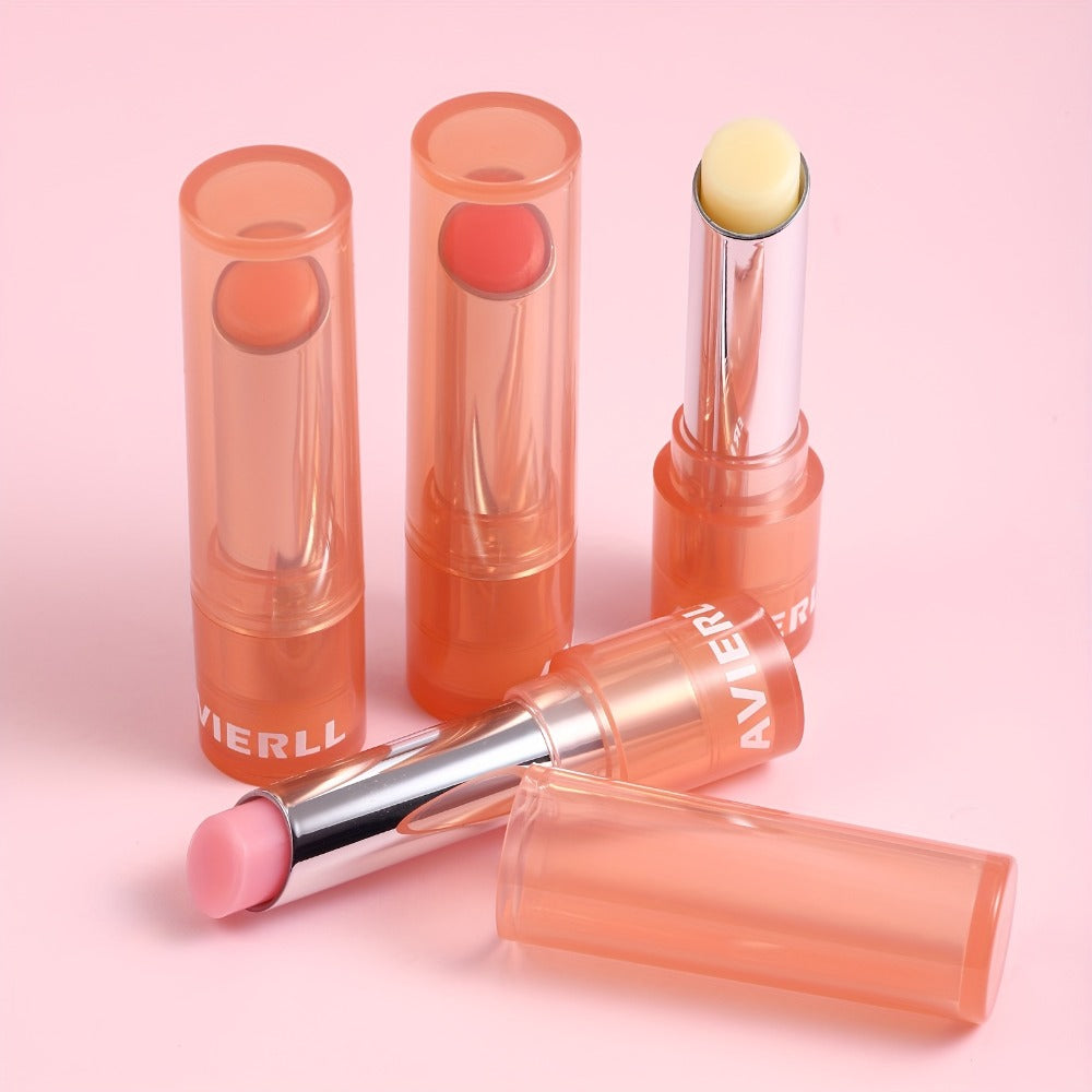 Moisturizing Lip Balm Set 4pcs Waterproof with Vitamin E Oil & Plant Oils – Long-Lasting Nourishing Lip Care for Dry Chapped Lips
