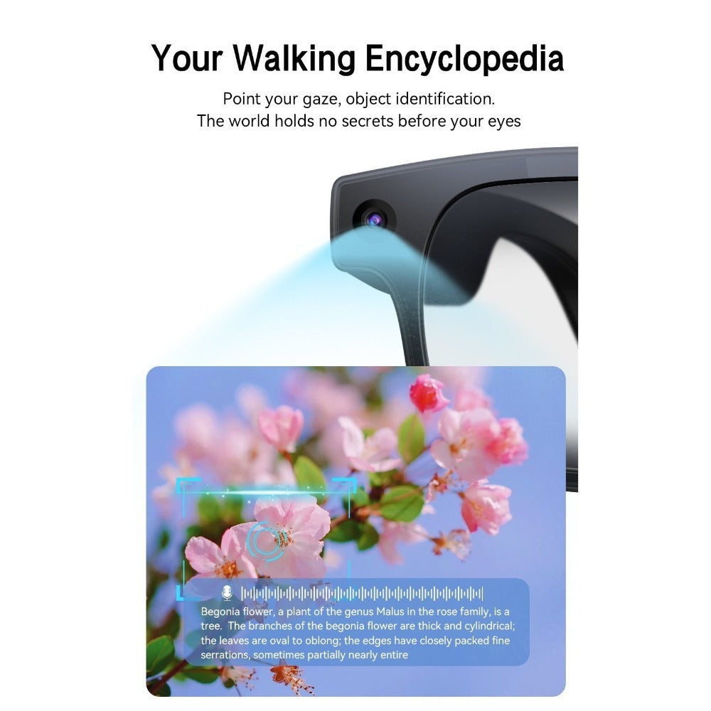 Smart Glasses with Camera and Bluetooth, 8MP Camera Eyewear with Translation, Object Recognition, Touch Control and Bluetooth Audio