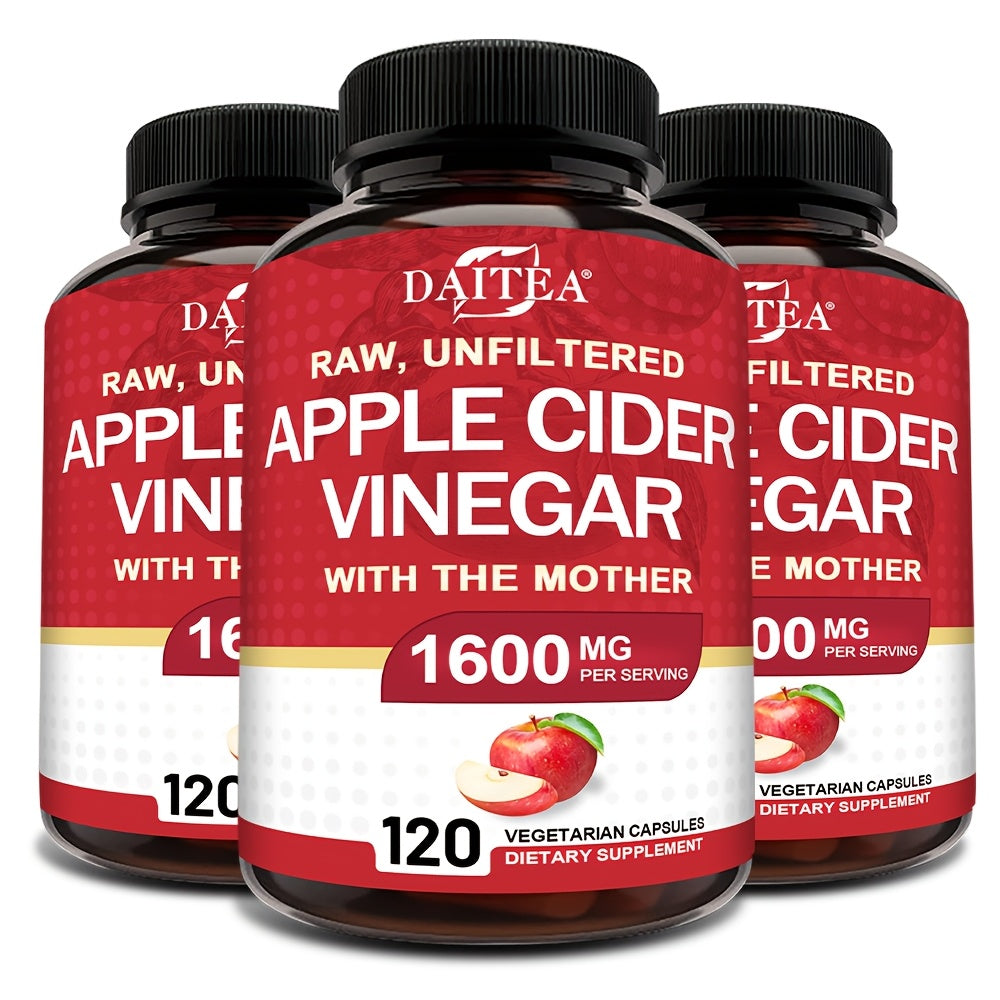 Apple Cider Vinegar Capsules 1600mg with Vitamin & Mineral Blend, Digestion for Bath Time, Home Spa and Personal Care