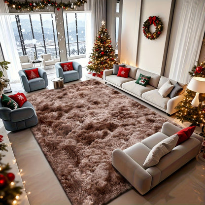 Shag Rug Fluffy Thick Area Rug - Fuzzy Tufted Plush Carpet for Bedroom & Living Room, Floor Mat in Multiple Colors & Sizes