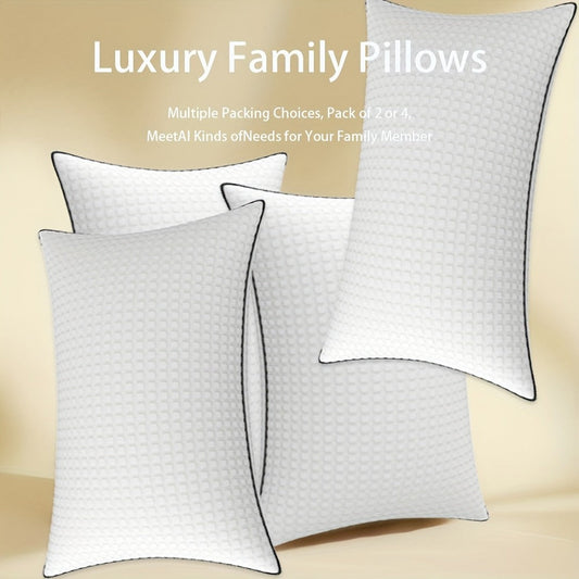 White Bed Pillow Multipack in Standard, Queen or King Sizes with 2- or 4-Piece Checkout Options