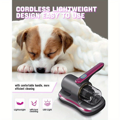 Cordless Mattress Vacuum Cleaner Handheld Bed Vacuum for Dust Mites, Allergens & Pet Hair – Portable Wireless Upholstery Vacuum
