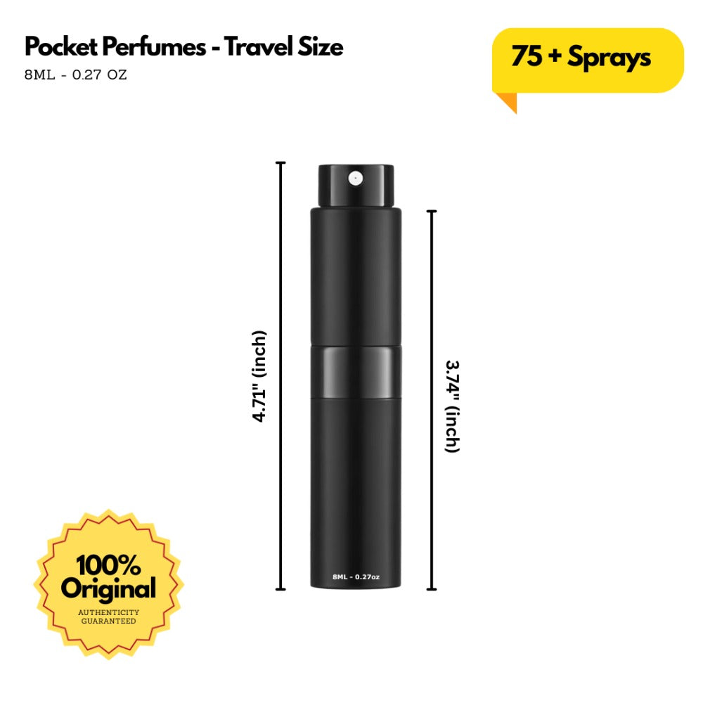 Versace Eros Eau de Toilette Travel Spray, 8ml Black-Labeled Atomizer with 0.27 fl oz Capacity
