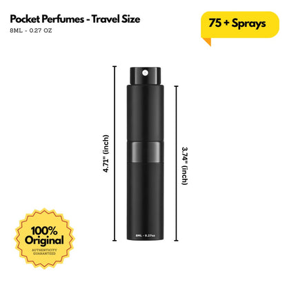 Versace Eros Eau de Toilette Travel Spray, 8ml Black-Labeled Atomizer with 0.27 fl oz Capacity