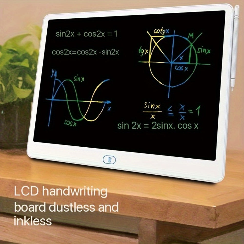 LCD Doodle Board 16 Inch with Stand, Flexible Screen Eye Protection, Portable Educational Drawing Toy for Kids & Adults