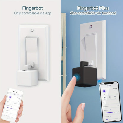 Smart Button Pusher Robot Fingerbot Plus, MOES Wireless Switch Controller, Works with Alexa, Google Home & Tuya App