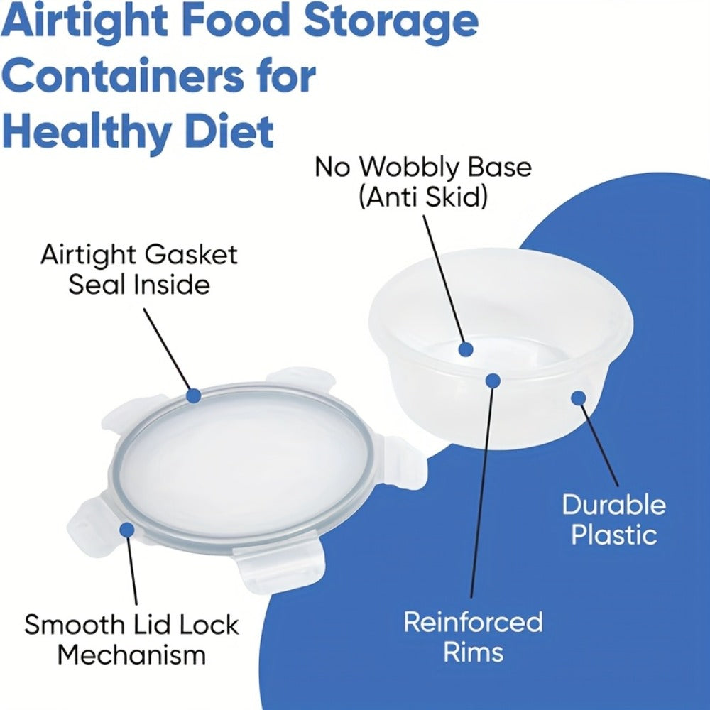 Food Storage Containers Set BPA-Free Airtight – Meal Prep Containers with Easy-Snap Lids Labels & Marker 24 48pcs Pantry Kitchen Organizer