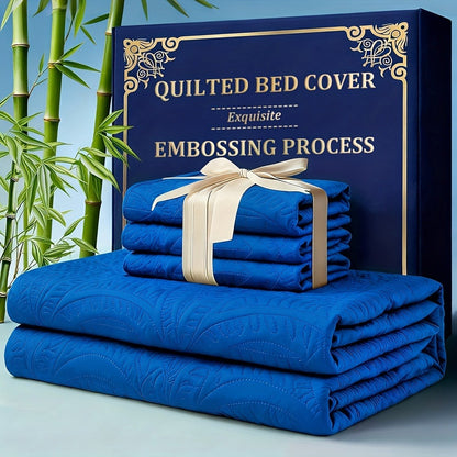 Quilt Coverlet Set 2-3 Piece Lightweight Microfiber Bedspread Coin Pattern Soft Skin-Friendly Anti-Allergy Machine Washable Twin Full Queen