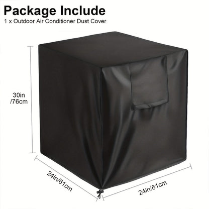 Outdoor AC Cover Heavy Duty Weatherproof Air Conditioner Cover for Outside Units UV Resistant Windproof Snowproof Dustproof with Storage Bag
