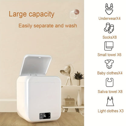 Mini Washing Machine Pure Copper Motor High Torque 4 Washing Modes Portable Washer for Entryways, Bedrooms and Living Spaces