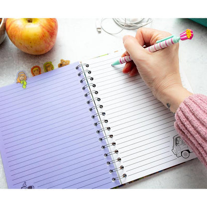 Scooby-Doo Spiral Notebook for Kids Mystery Machine 5-Tab Journal 75 Lined Pages Character Bookmark Tabs