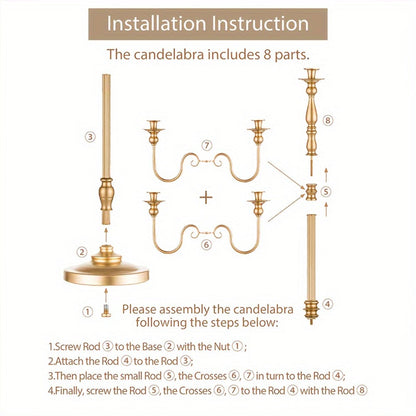 Floor Candle Holder 48.7-Inch Tall, Cone Candle & Floral Centerpiece Stand, Metal Bracket for Wedding