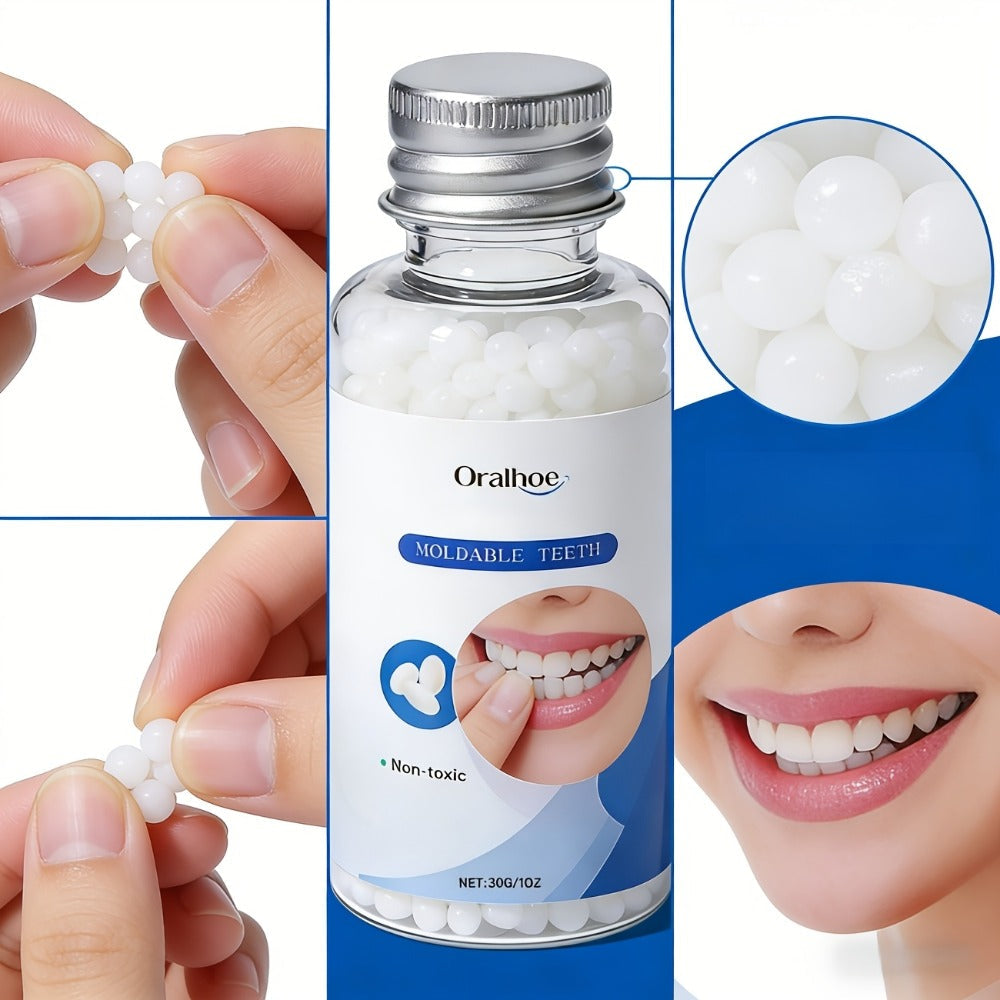 Temporary False Tooth Kit DIY Cosmetic Dental Moldable Thermoplastic Realistic Fit for Missing Broken
