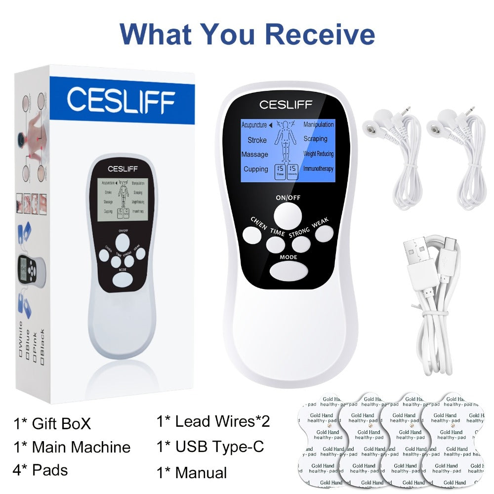 TENS Unit Stimulator for Pain Digital EMS Therapy Device for Back Neck Hip Nerve Pain for Entryways, Bedrooms and Living Spaces