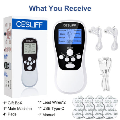 TENS Unit Stimulator for Pain Digital EMS Therapy Device for Back Neck Hip Nerve Pain for Entryways, Bedrooms and Living Spaces