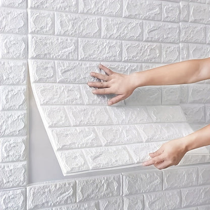 3D Peel and Stick Wood Grain Wallpaper Panels 50/100pcs – Self-Adhesive PVC Foam Wall Tiles