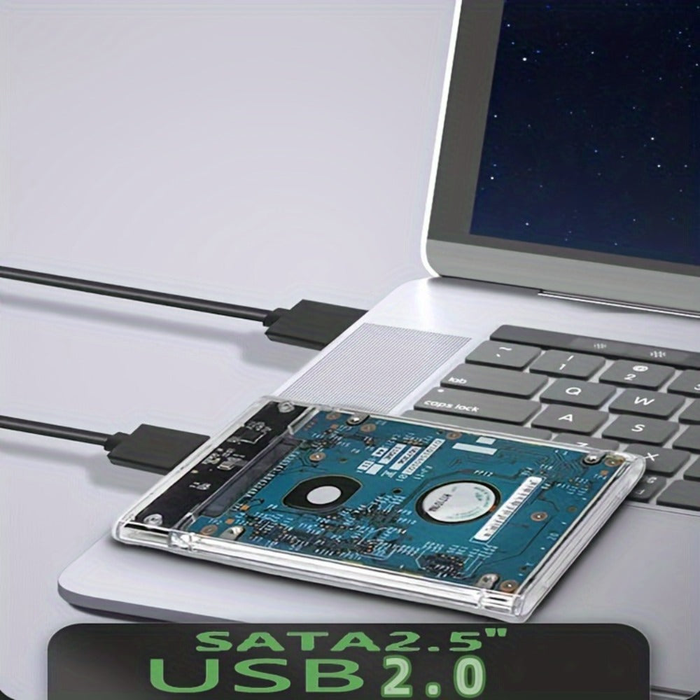2.5 Inch External Hard Drive Enclosure USB 2.0 to SATA III Converter - Supports Up to 6TB HDD SSD