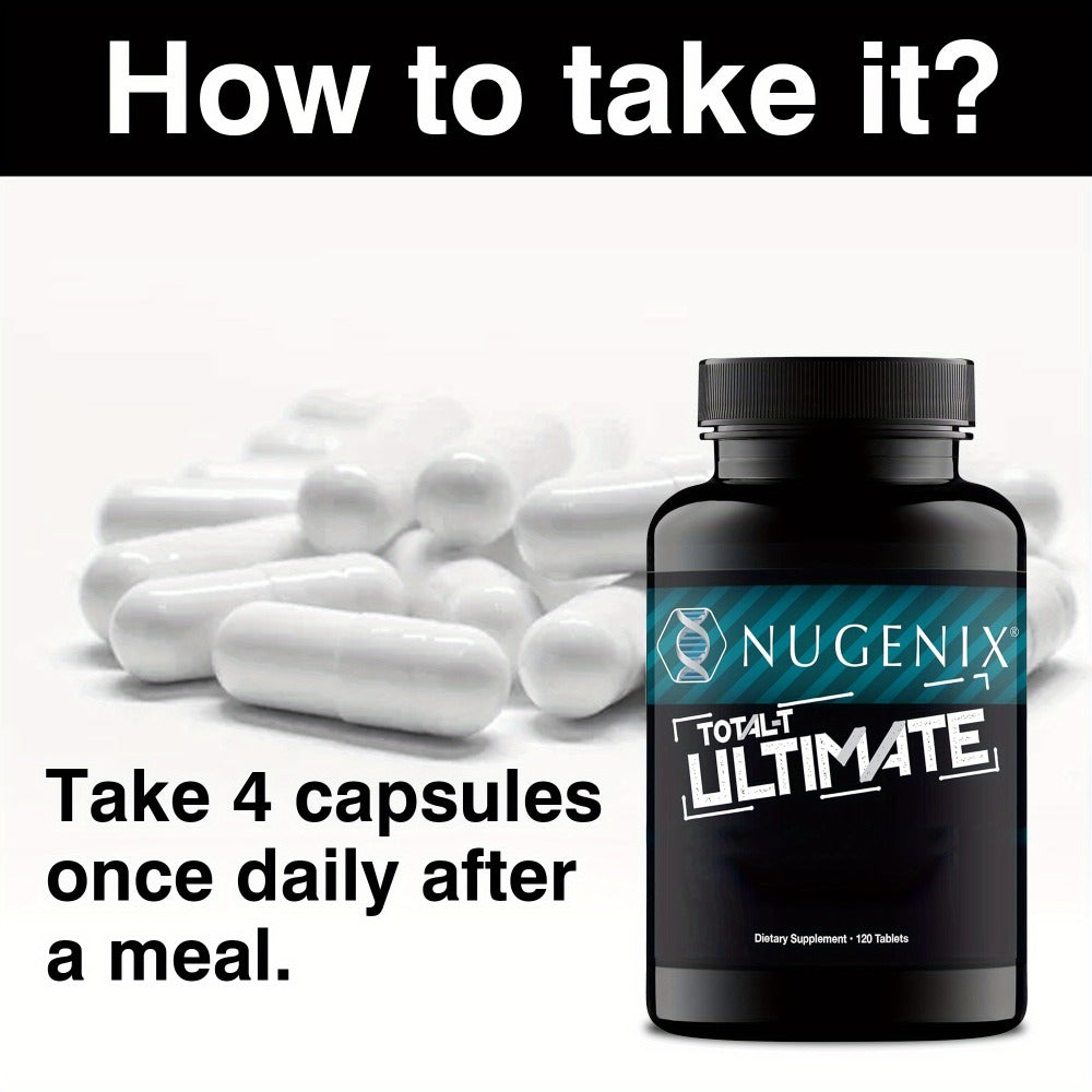 Natural Testosterone Booster for Men, Total-T Ultimate with D-Aspartic Acid, Horny Goat Weed, Tribulus