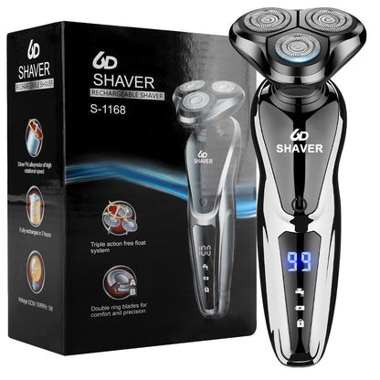 Electric Shaver 2-Pack with 3D Floating Heads, LED Power Indicators and Rechargeable Design