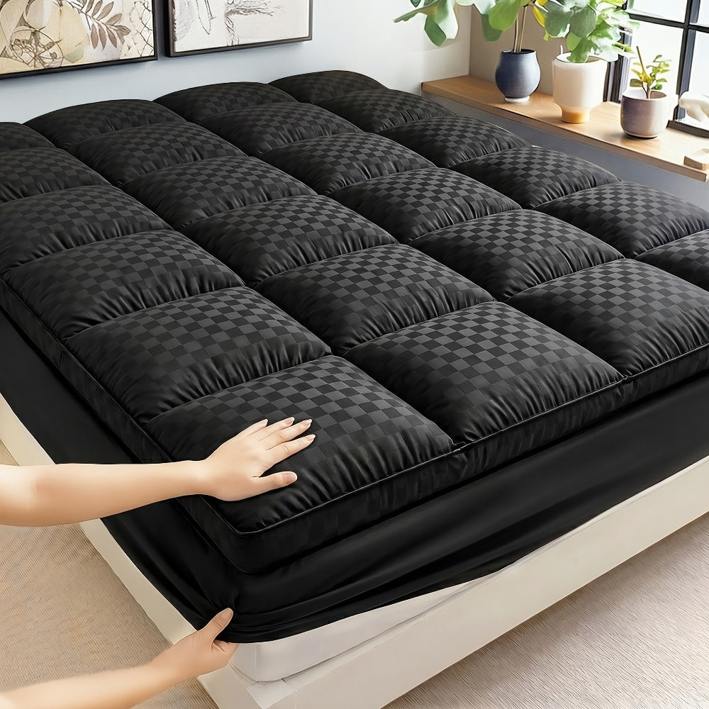 Quilted Mattress Pad Soft Mattress Protector | Machine Washable 500GSM 100% Polyester Deep Pocket 8-12 Inch Fitted Bed Cover Twin Full Queen