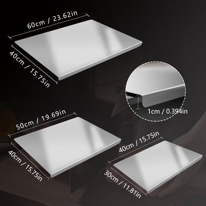 Chopping Board, Stainless Steel Cutting Board Large Extra Thick 304 Food Grade Metal Chopping Board Non-Slip Butcher Block for Kitchen Meat
