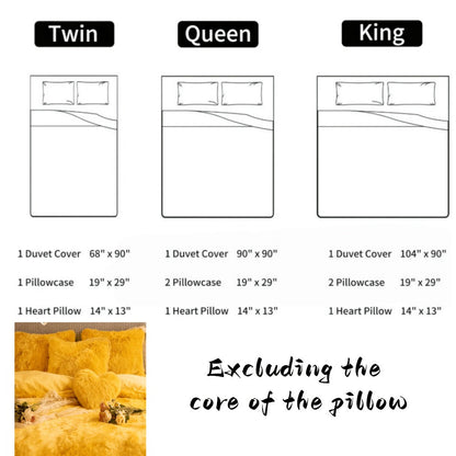 Velvet Duvet Cover Set Fluffy Plush Bedding Minimalist Solid Color, Carved Velvet Quilt Cover with Pillow Shams