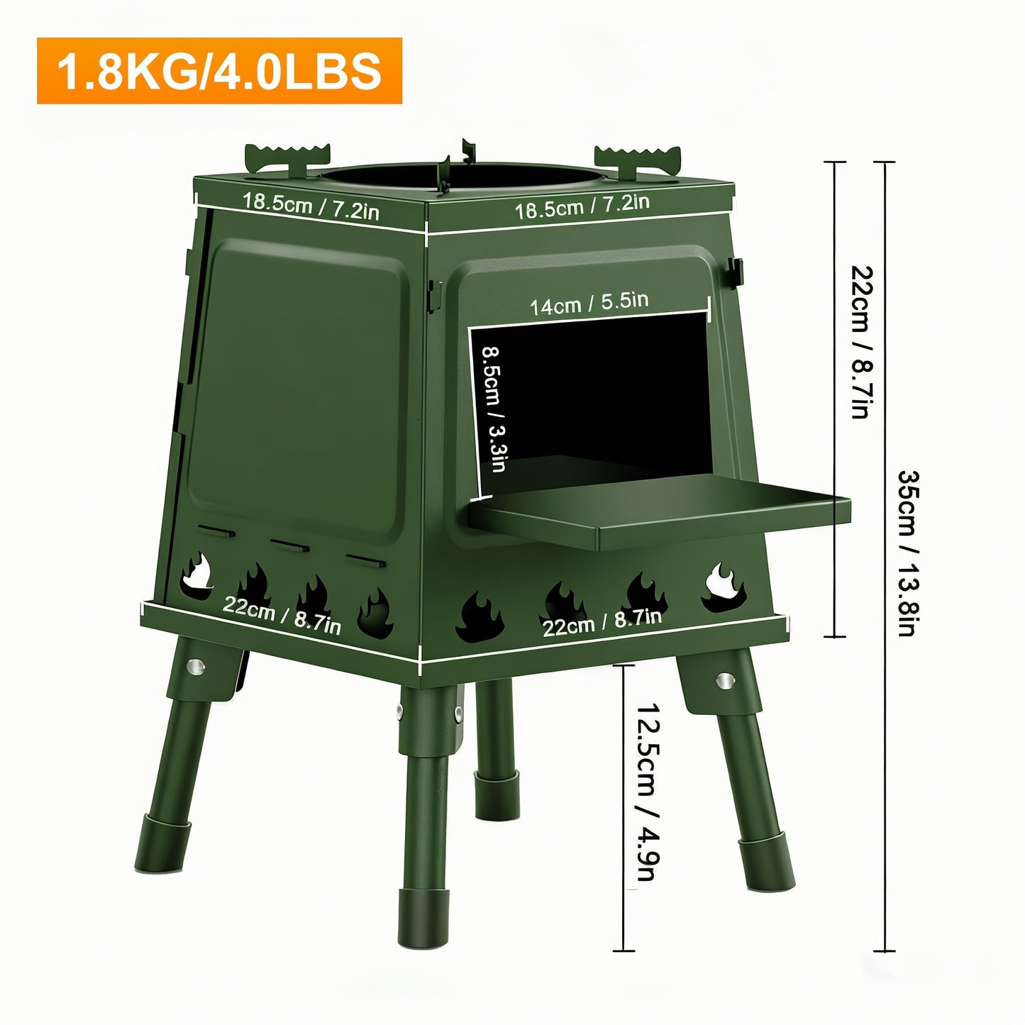 Camping Wood Stove Portable Wood Burning Stove – Outdoor BBQ Rocket Stove for Hiking Picnic Survival Cooking