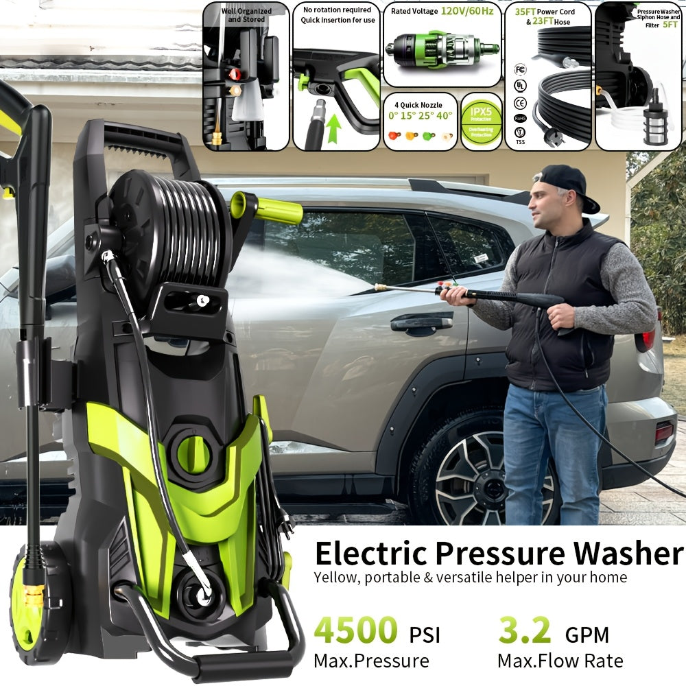 Electric Pressure Washer High PSI for Garden, Patio and Yard Use, with the Listed Configuration