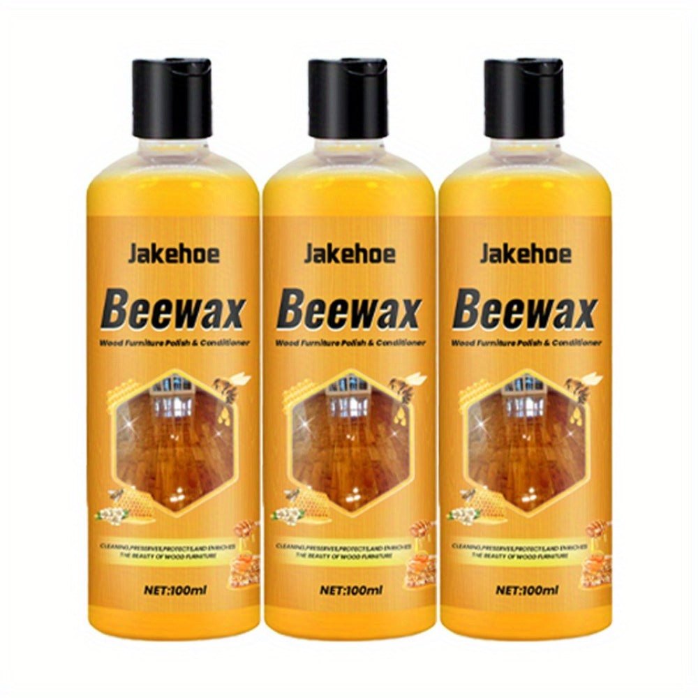 Beeswax Floor Cleaner & Polish – Natural Wood Floor Care Agent with Hydrogen Peroxide, Dust Prevention & Bright Polishing for Hardwood