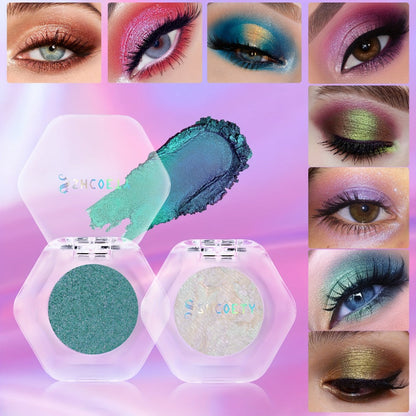 Chameleon Color-Shifting Eyeshadow Palette 12 Shades, Pearlescent Pigments Matte & Shimmer Blendable Eye Makeup Kit for Women