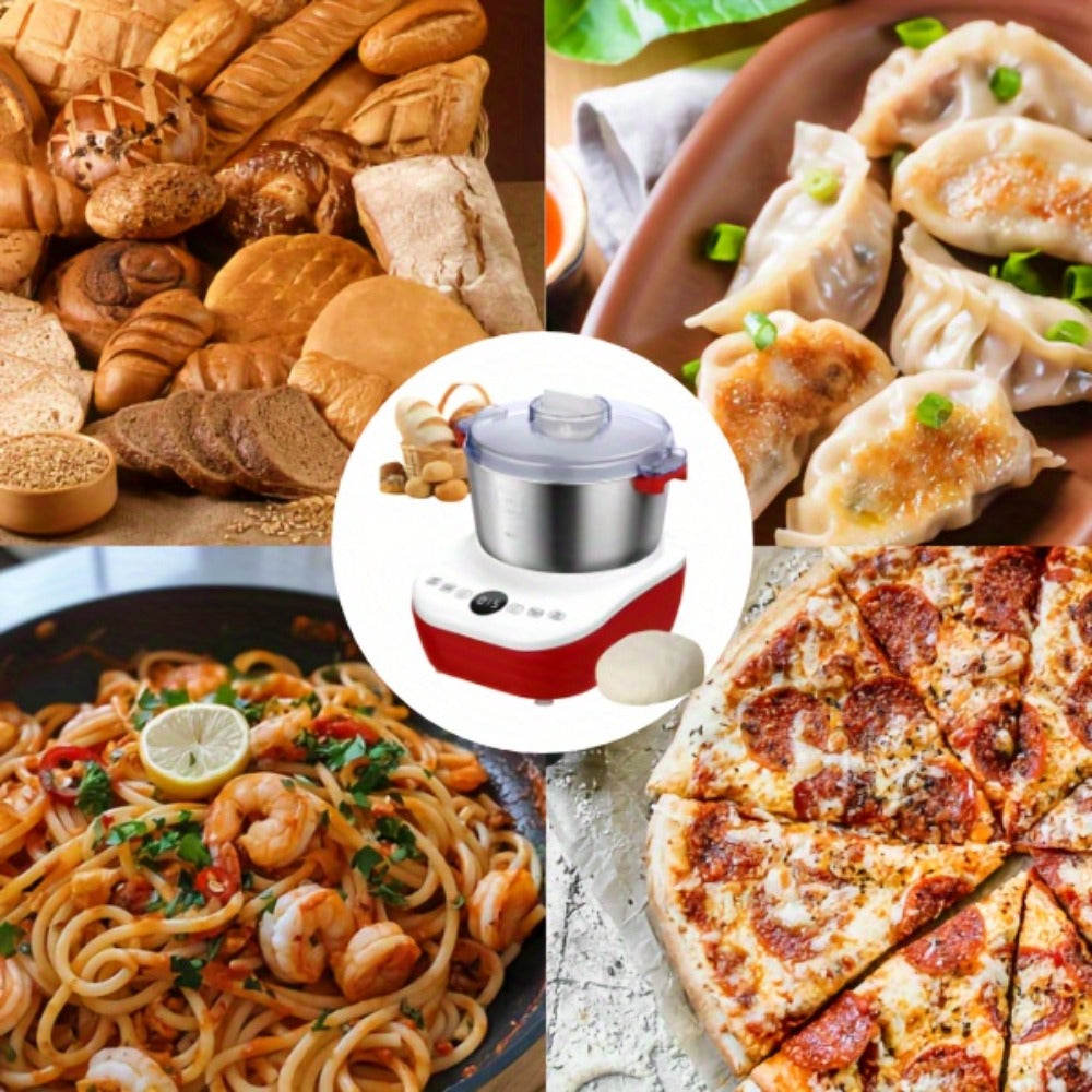 Electric Dough Maker 7Qt with Fermentation Function - 250W Dough Kneading Machine, 304 Stainless Steel Bowl