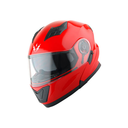 Motorcycle Helmet Modular Flip-Up Design with Dual Visors, Optional Three-Mode LED Tail Light and S-XL Sizes