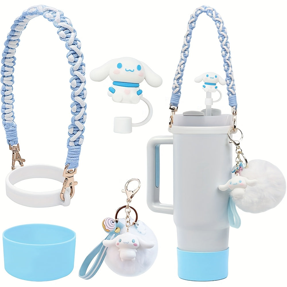 Kawaii Sanrio Tumbler Accessories Cup Sleeve & Silicone Boot Set – Compatible with 30 & 40 oz Tumblers, Hello Kitty Kuromi Cinnamoroll