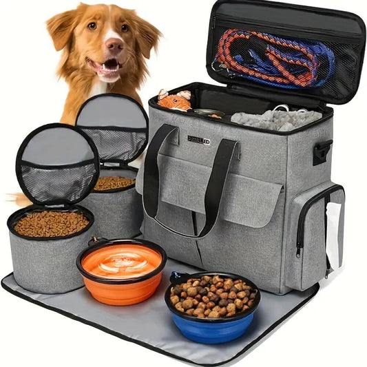 Dog Treat Pouch 5-Pack – Large Capacity Training Bag with Zip Closure, Durable Nylon Multi-Functional Outdoor Pet Carrier Bag for Dogs