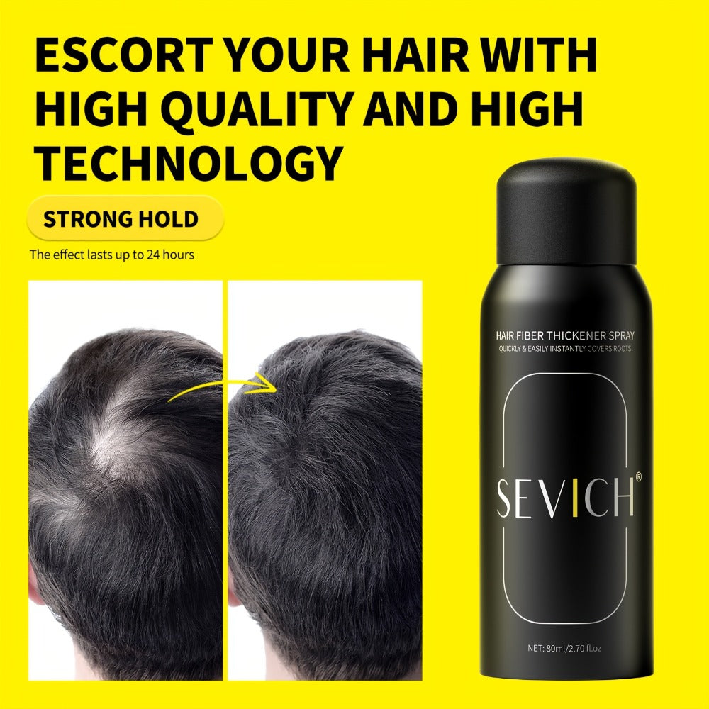 Root Cover Up Spray 80ml Instant Gray Hair Concealer with Plant-Based Fibers, Transfer-Resistant No-Mark Formula