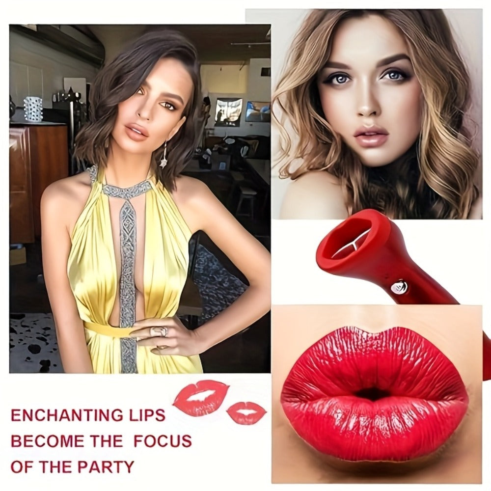 Lip Plumper Electric USB Charging, Silicone Lip Beauty Tool for Fuller Charming Lips for Bath Time, Home Spa and Personal Care