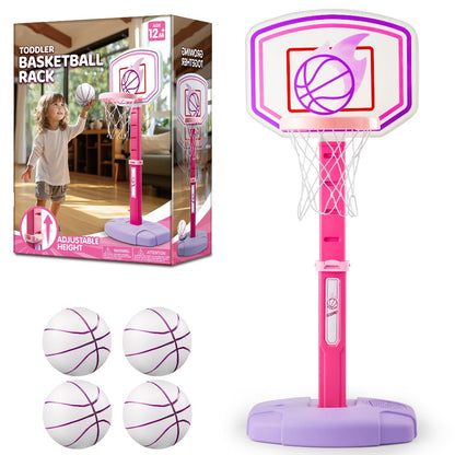 Toddler Basketball Hoop Adjustable Height 2.5-3.5ft Kids Basketball Goal with the Listed Color, Size or Set Options for Everyday Use