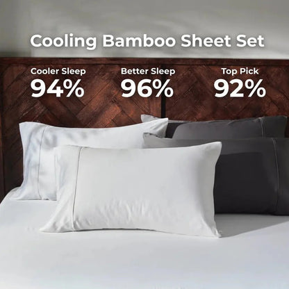 Viscose-from-Bamboo Sheet Set with 4- or 6-Piece Configurations, 11 Colors and 16-Inch Pocket Label